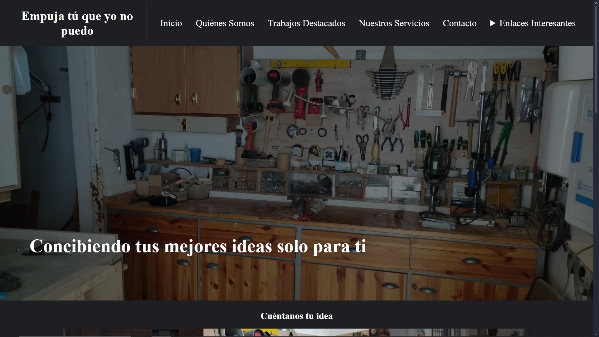 Página de empresa de construcción