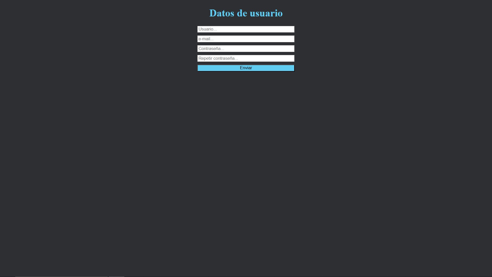 Datos de usuario